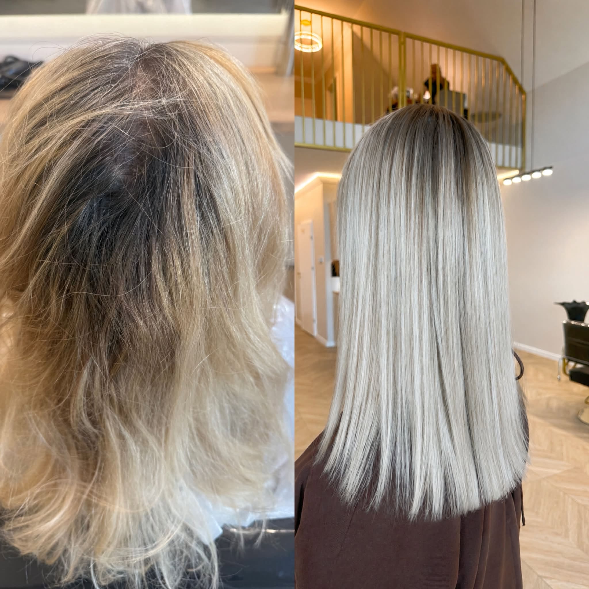 Metamorfoza włosów na chłodny jasny blond
